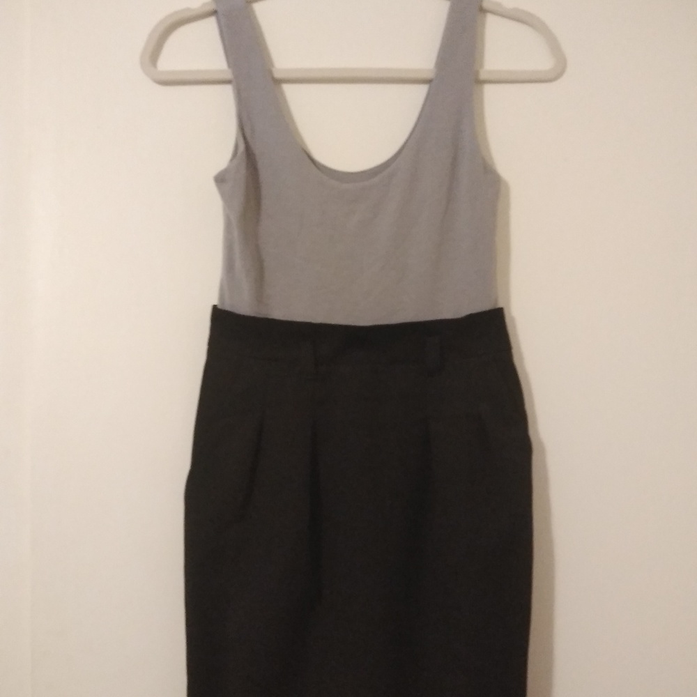 Express grey black dress stretchy xs/sm